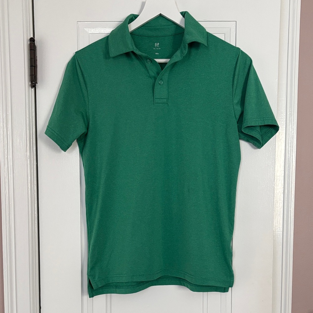 Gap Kids Boys Green Performance Polo Shirt XXL 14/16